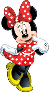 Minnie Mouse with her polka dot dress